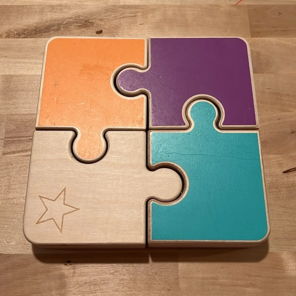 EUC LOVEVERY WOODEN PUZZLE - FOUR PIECES